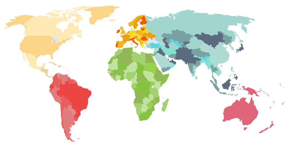 Инфографика онлайн карта мира